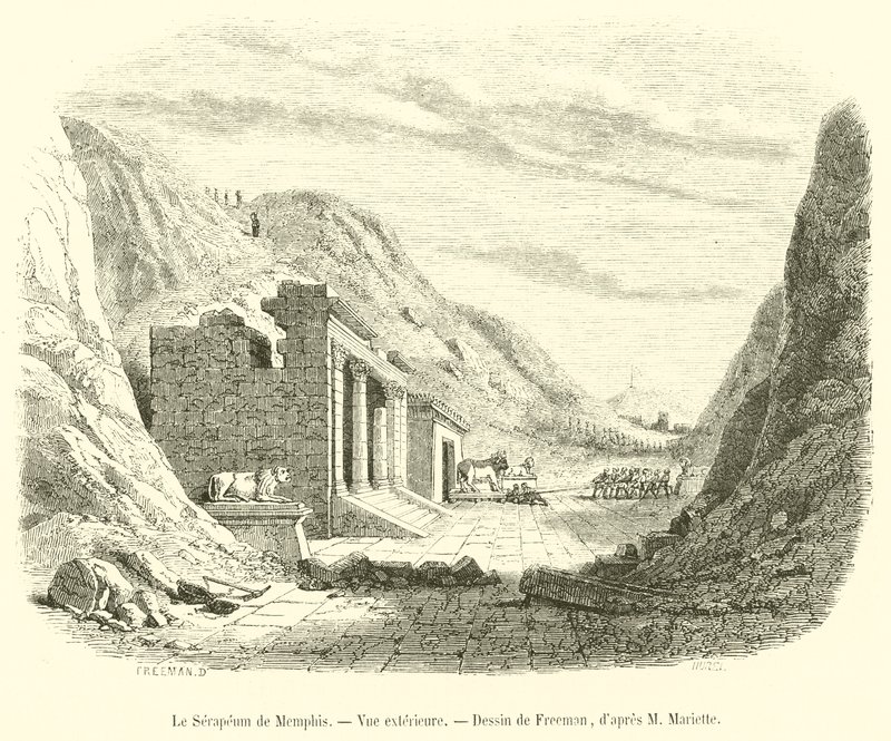 The Serapeum of Memphis, Exterior View by French School