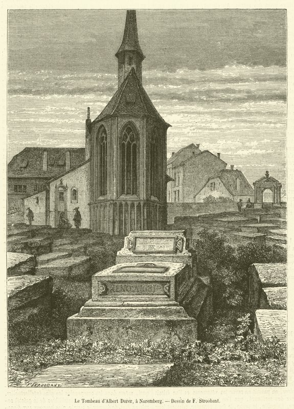 The Tomb of Albrecht Dürer, in Nuremberg (engraving) by French School