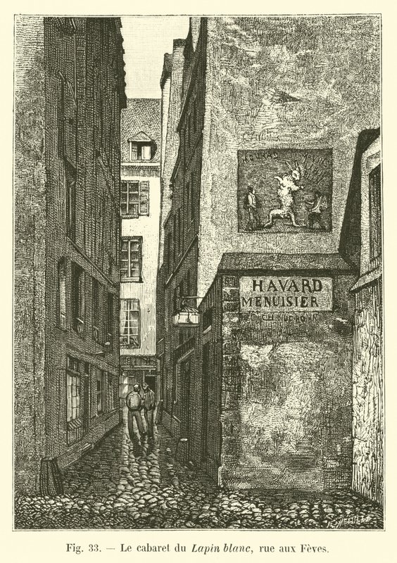 The White Rabbit Tavern, Rue aux Feves by French School