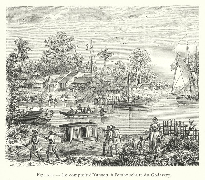 The Trading Post of Yanaon, at the Mouth of the Godavery by French School