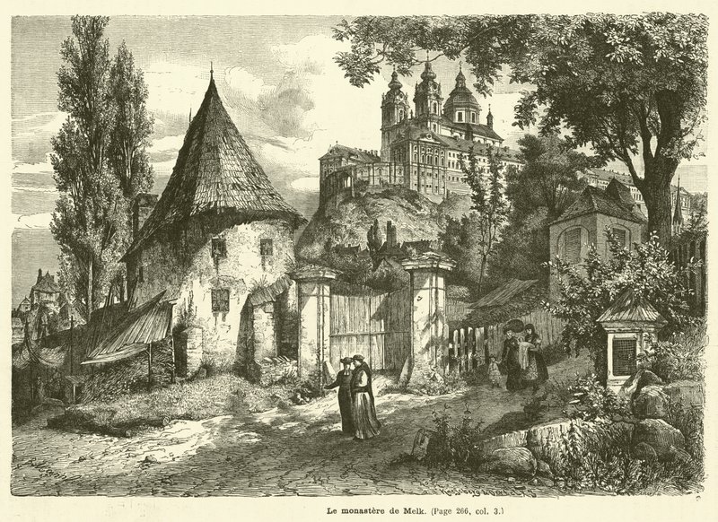 The Monastery of Melk (engraving) by French School