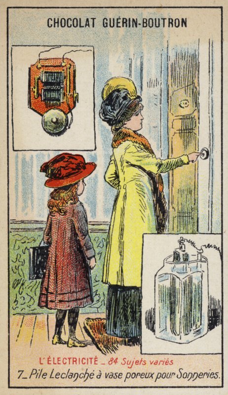 Leclanche cell for doorbells by French School