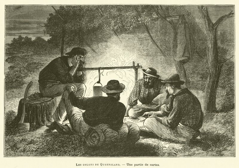 The Settlers of Queensland (engraving) by French School