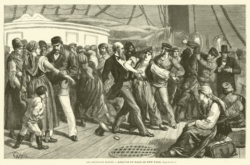 The Russian Emigrants by French School