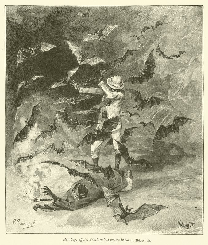 The Caves of Tham-Tai (engraving) by French School