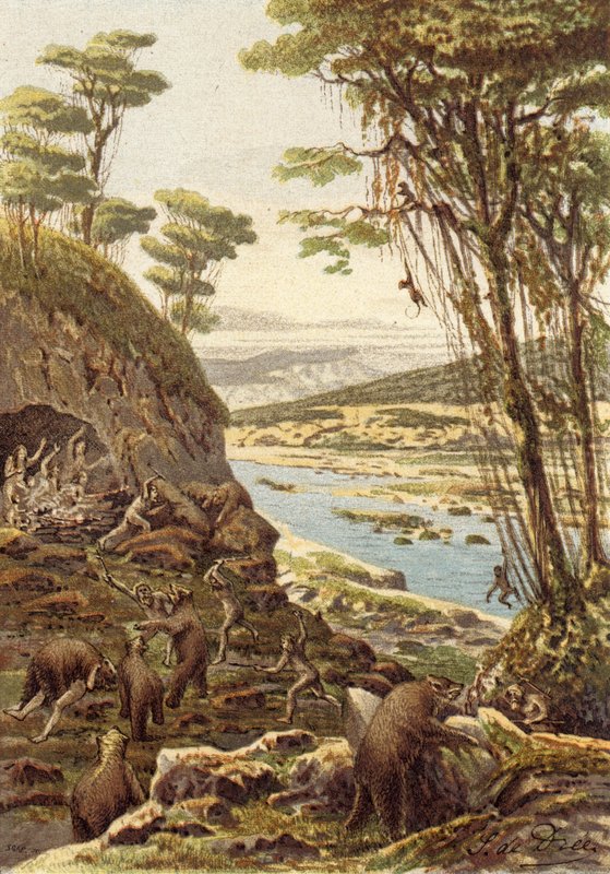 The Early Ages of Humanity, Era of the Cave Bear by French School