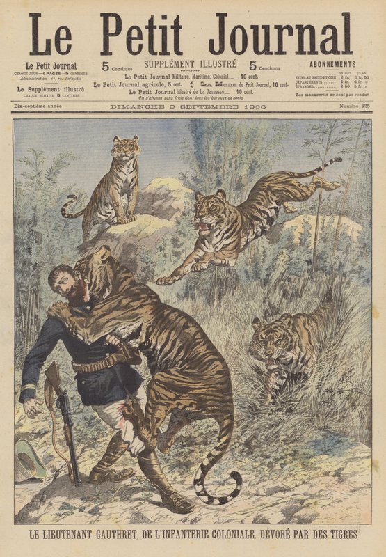 Lieutenant Gauthret of the French Colonial Infantry Devoured by Tigers in Annam by French School