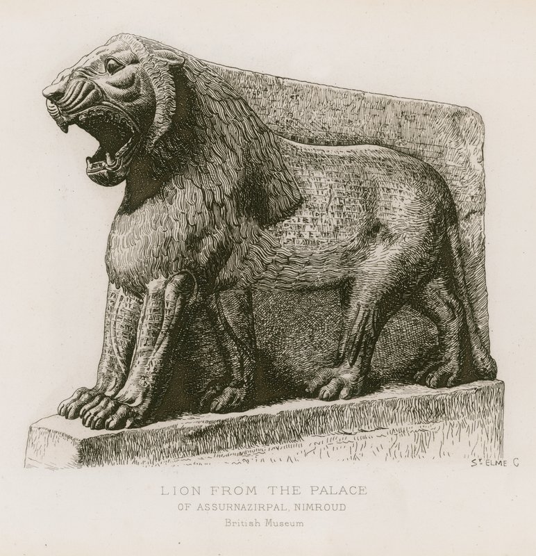 Lion from the palace of Assurnazirpal, Nimroud, British Museum by French School