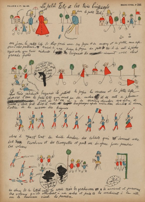 Little Toto and the Three Brigands by French School