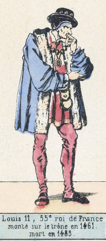 Louis XI, 55th King of France, ascended the throne in 1461, died in 1483 by French School