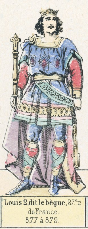 Louis II, called the Stammerer, 27th King of France, 877 to 879 by French School