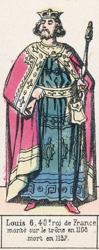 Louis VI, 40th King of France, ascended the throne in 1108, died in 1137 by French School