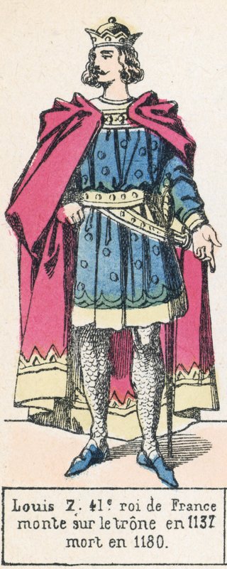 Louis VII, 41st King of France, ascended the throne in 1137, died in 1180 by French School