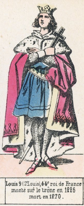 Louis IX (St Louis), 44th King of France, ascended the throne in 1226, died in 1270 by French School
