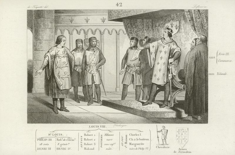 Louis VIII of France receiving an envoy from his enemy, Henry III of England by French School