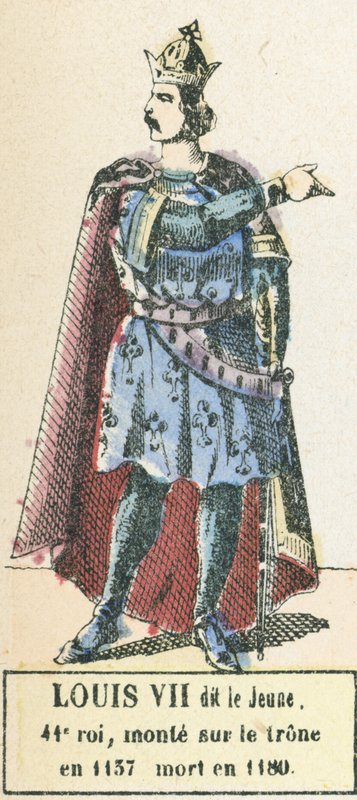 Louis VII called the Young, 41st King, ascended the throne in 1137, died in 1180 by French School