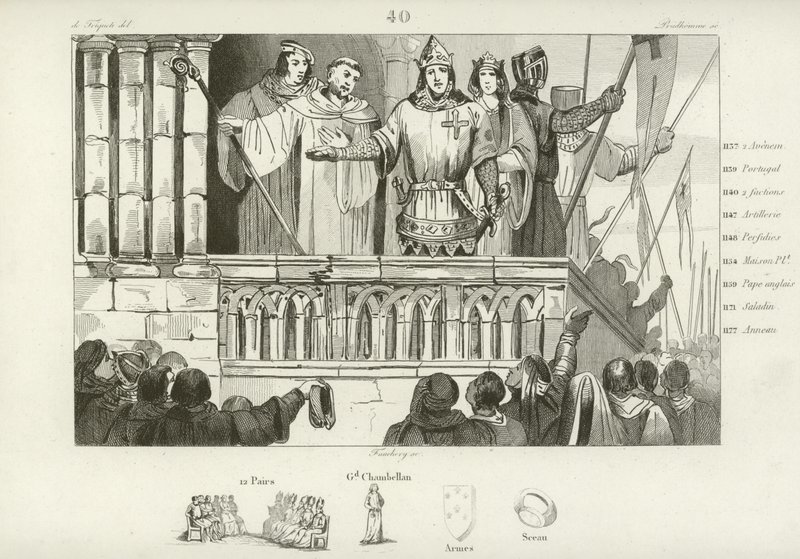 Louis VII of France raising support for the Second Crusade, c1147 by French School