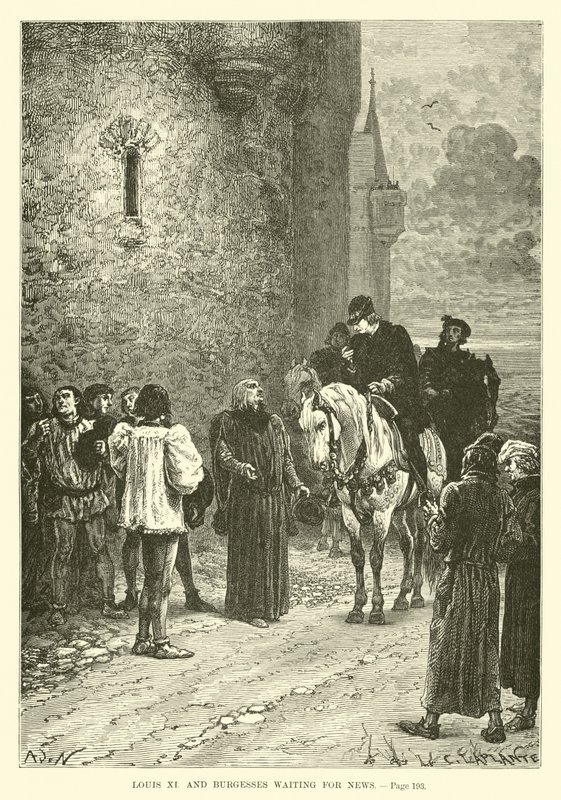 Louis XI and Burgesses Waiting for News by French School