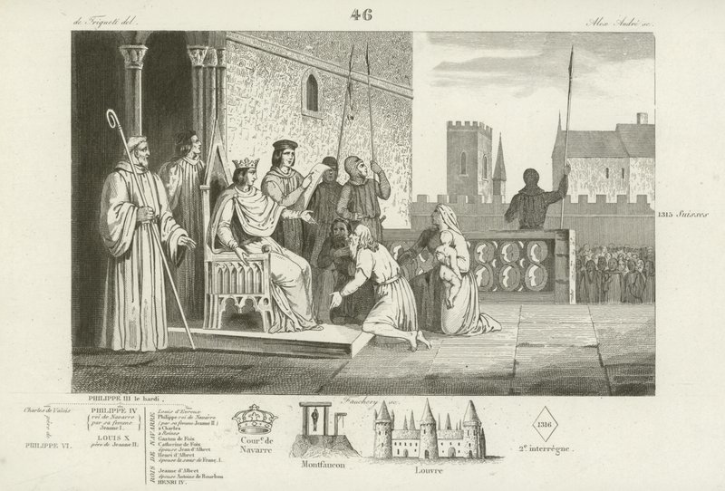Louis X of France emancipates the serfs, 1315 by French School