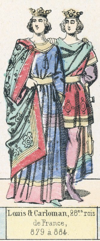 Louis and Carloman, 28th Kings of France, 879 to 884 by French School