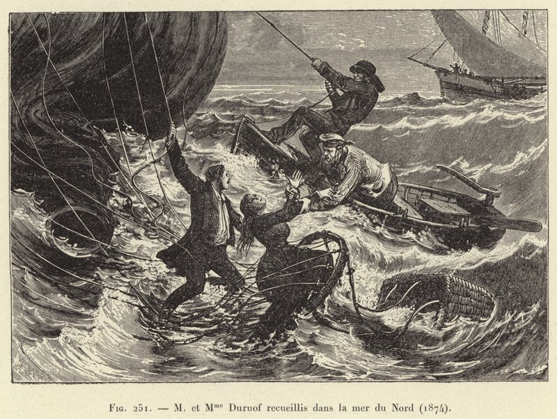 Mr. and Mrs. Duruof Rescued in the North Sea by French School