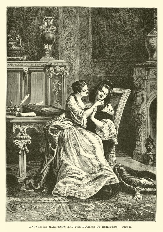 Madame de Maintenon and the Duchess of Burgundy by French School