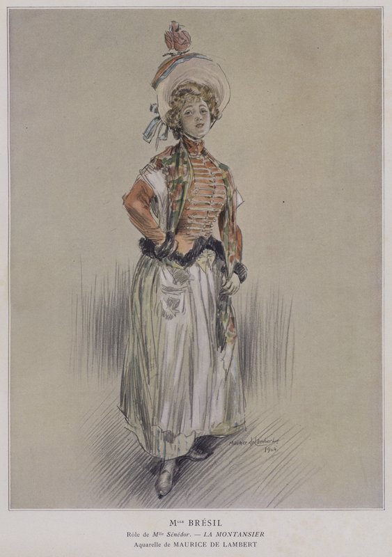 Mademoiselle Bresil as Mademoiselle Senedor in La Montansier by French School