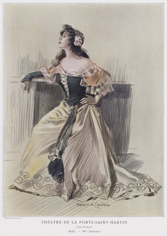 Mademoiselle Pannetier as Nelly in Falstaff by French School