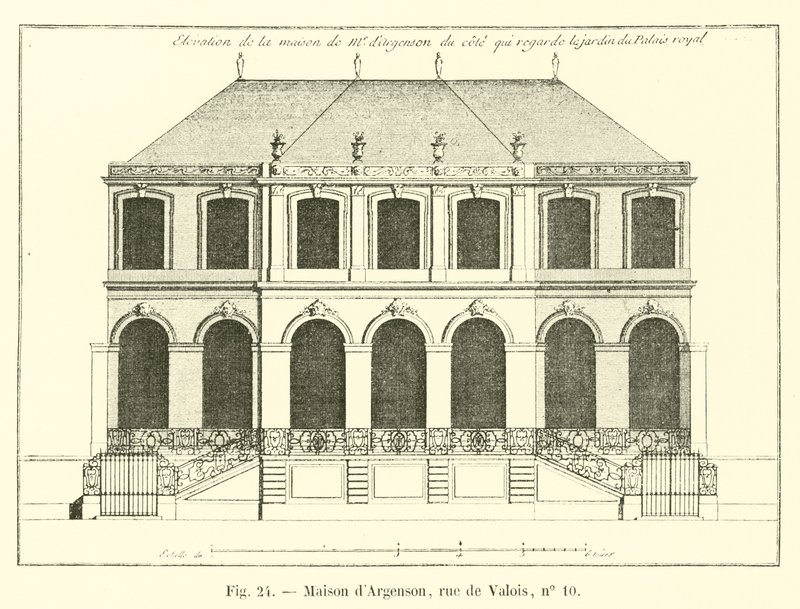 House of Argenson, Rue de Valois, No. 10 by French School