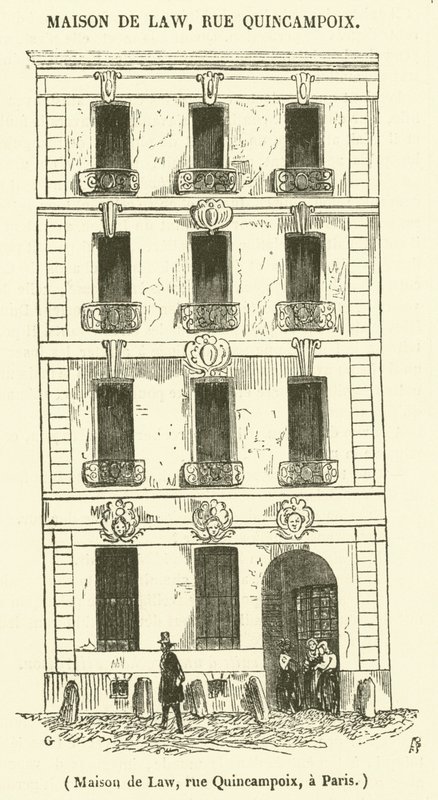 House of Law, Quincampoix Street, Paris (engraving) by French School