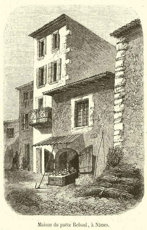 House of the Poet Reboul, in Nimes (engraving) by French School