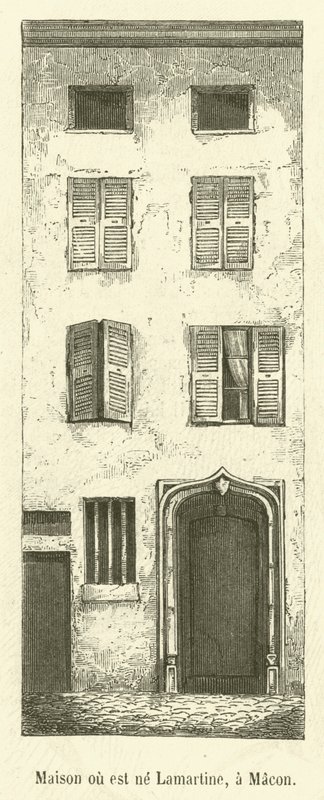 House Where Lamartine Was Born, in Macon by French School