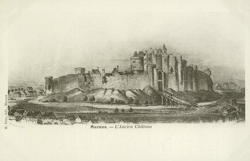 Marans, the ancient chateau by French School