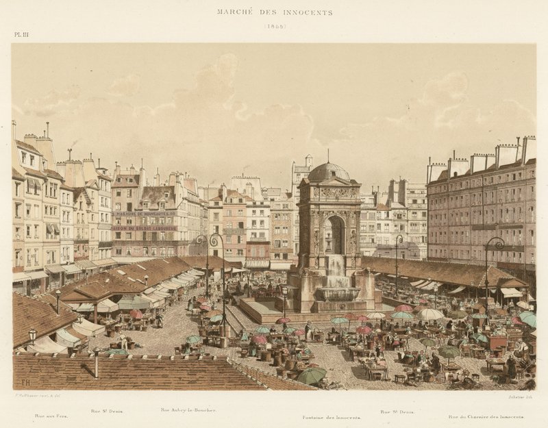 Market of the Innocents, 1855 by French School
