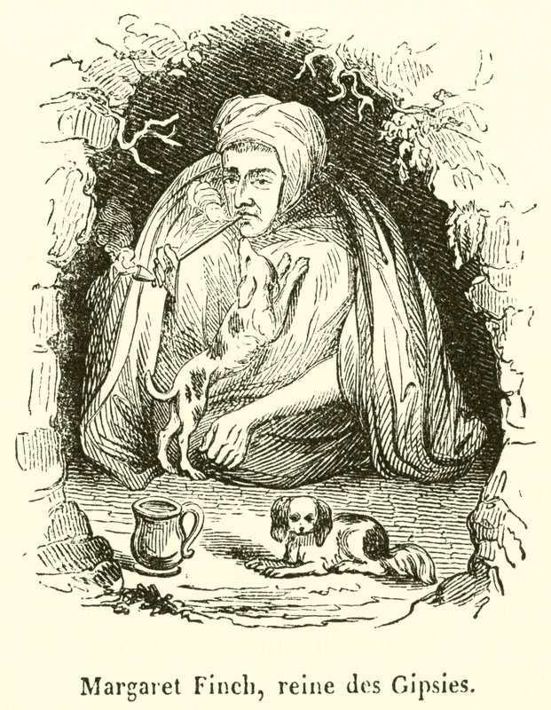 Margaret Finch, Queen of the Gypsies (engraving) by French School