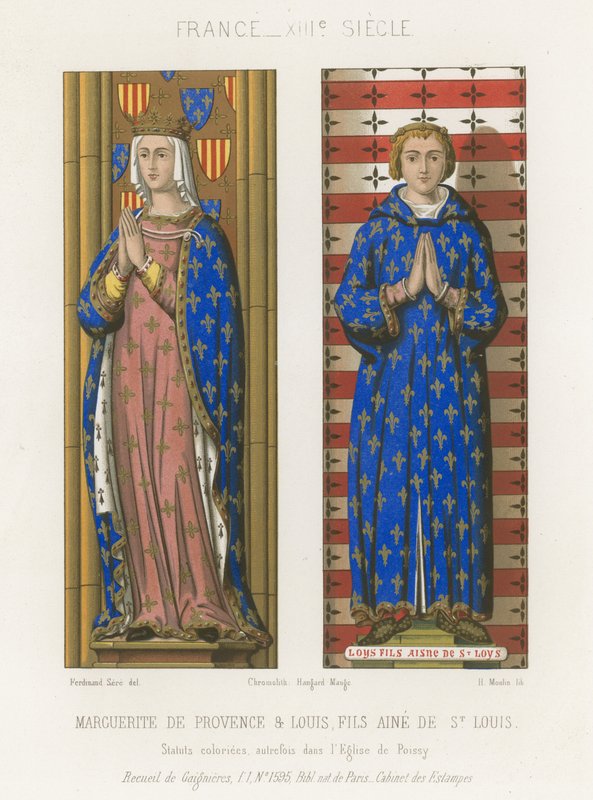Margaret of Provence, and Louis, eldest son of Saint Louis by French School