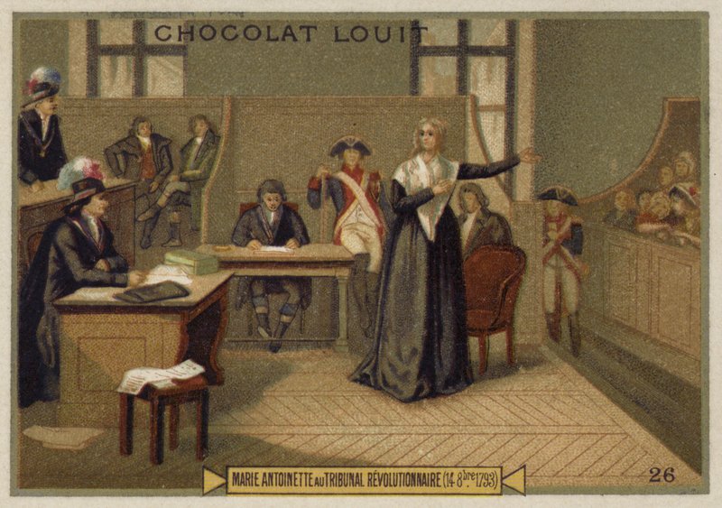 Marie Antoinette before the Revolutionary Tribunal, 14 October 1793 by French School