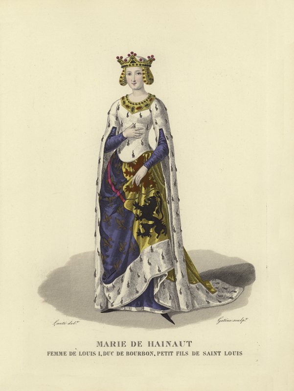 Marie of Hainaut, wife of Louis I, Duke of Bourbon by French School