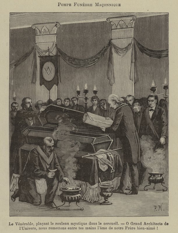 Masonic funeral by French School