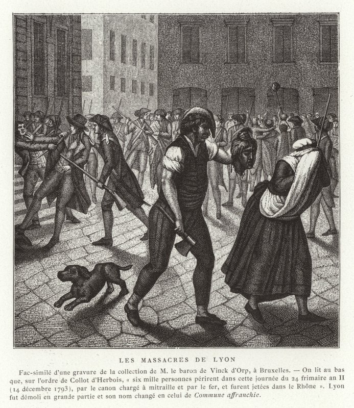 Massacres at Lyon, French Revolution, December 1793 by French School