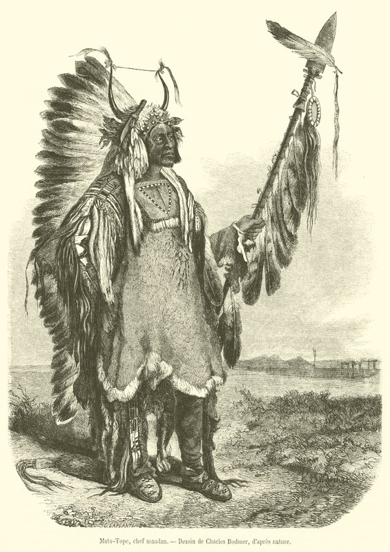 Mato-Tope, Mandan Chief (engraving) by French School