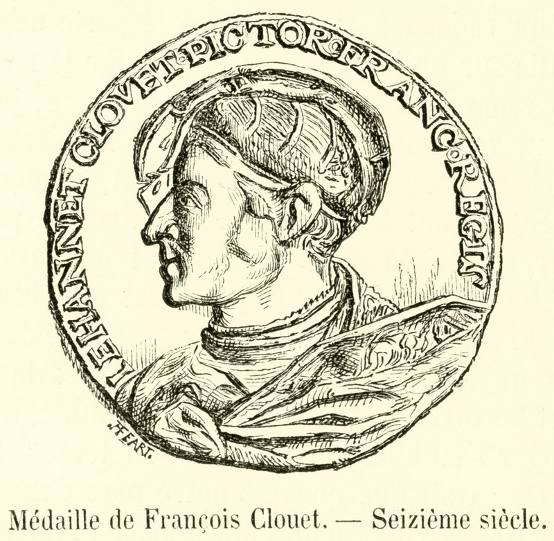Medal of Francois Clouet, Sixteenth Century (engraving) by French School