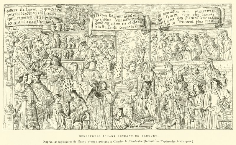Minstrels Playing During a Banquet by French School