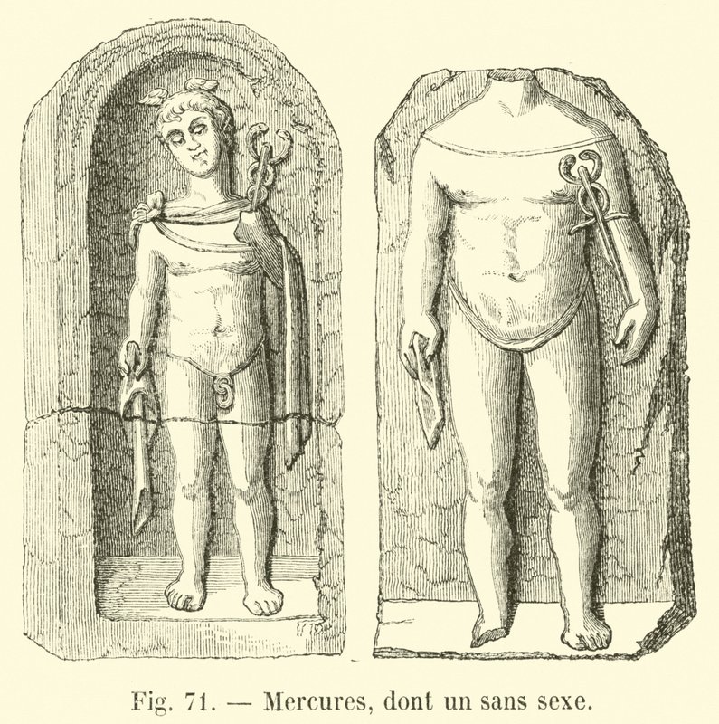 Mercuries, including one without sex by French School