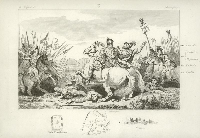 Merovech, King of the Salian Franks by French School