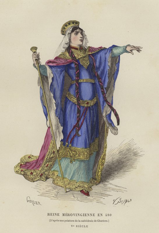 Merovingian Queen, 480 by French School