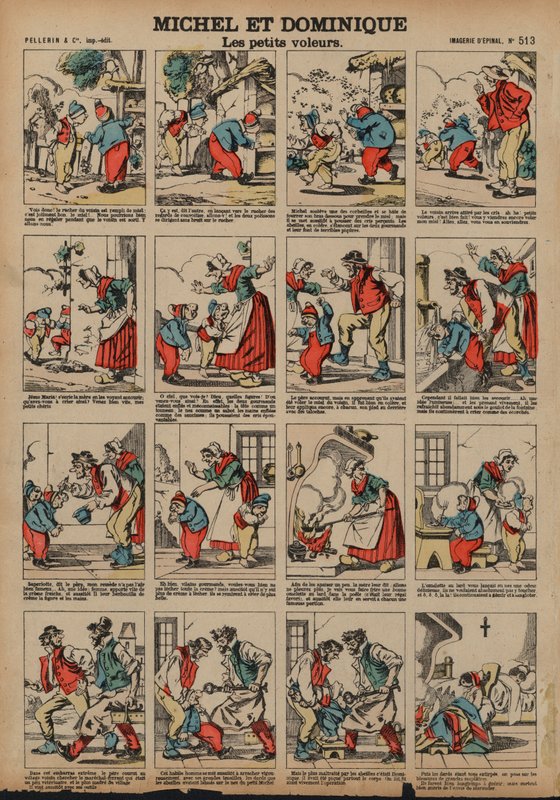 Michel and Dominique, the Little Thieves by French School