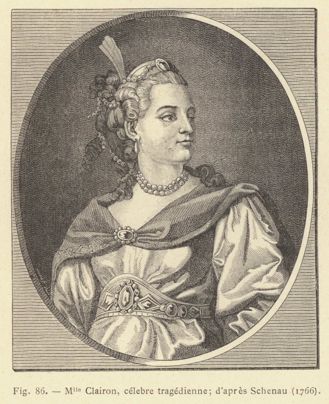 Mlle Clairon, Famous Tragedienne, after Schenau by French School