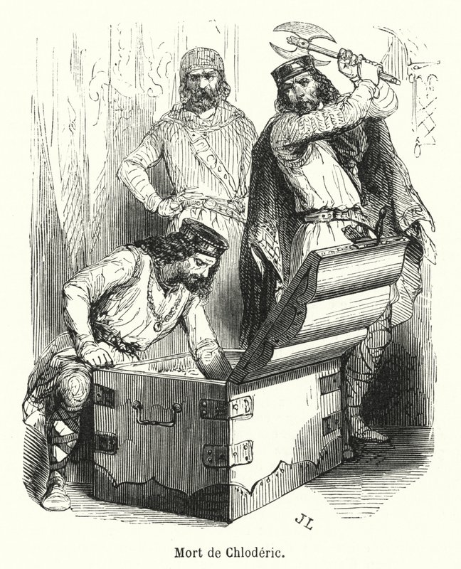 Death of Chloderic by French School