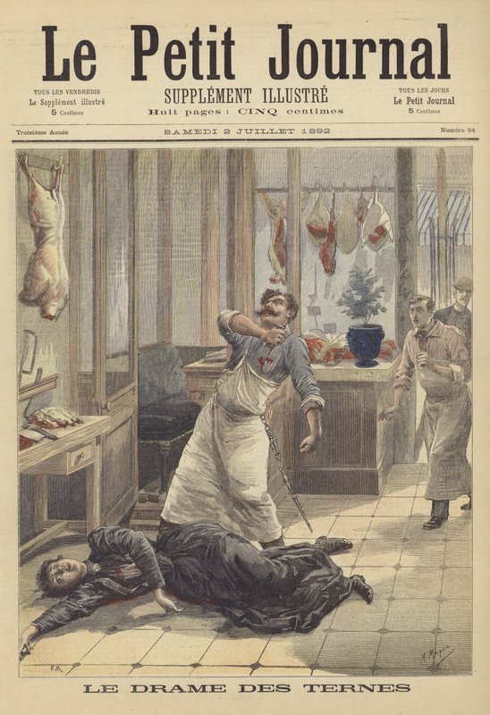 Murder in the Avenue des Ternes, Paris by French School